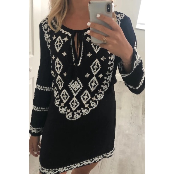 Lulus Bohemian “Vacay Days” Embroider Shift Dress - Picture 10 of 12